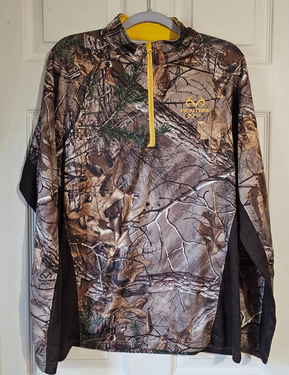 Realtree Xtra Mens M Camo Hunting Shirt 1/4 Zip Long Sleeve Performance